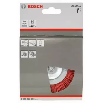 Bosch 2 608 622 055 Spazzola a disco, nylon con corindone, 100 mm