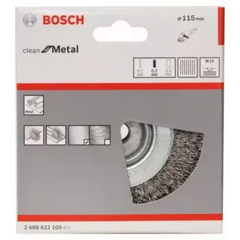 Spazzola metallica Bosch 2 608 622 100 11,5 cm diametro gambo 1,4 cm
