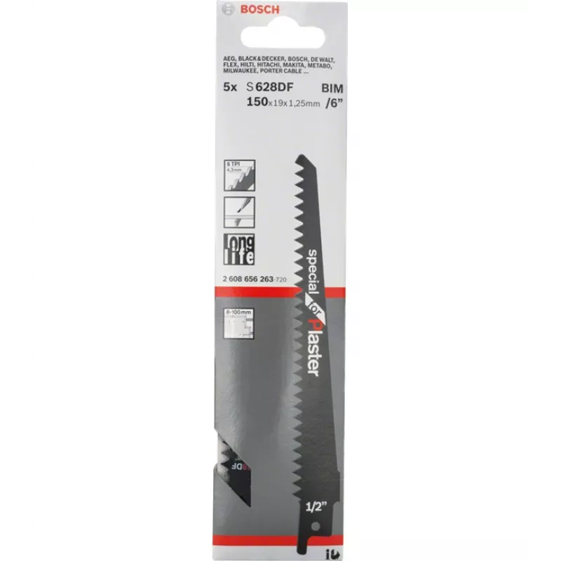 Bosch 2608656263 lama per seghetto sabre bimetal 5 pz.