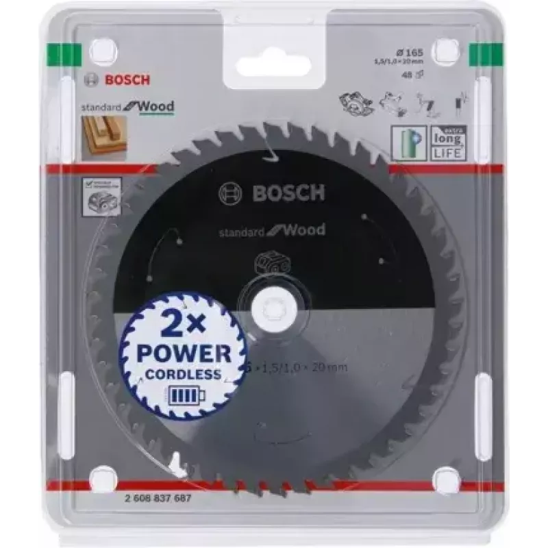 Bosch STANDARD FOR WOOD lama circolare 16,5 cm 1 pezzo