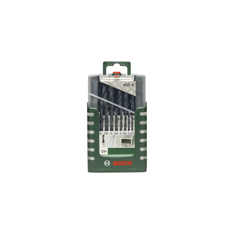 Bosch 2609255131 Set di punte elicoidali HSS-R per metallo 19 pz., DIN 338