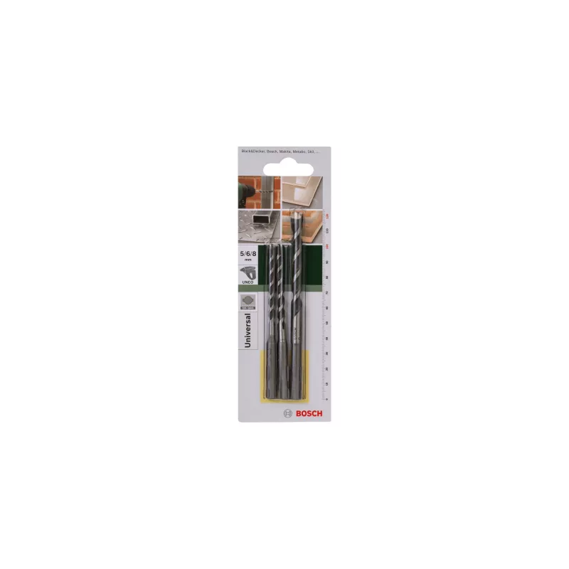 Bosch set di punte multiuso SDS-Quick, 3 pz.