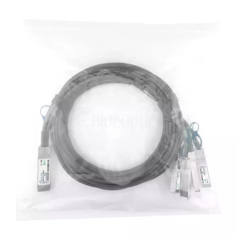 Cavo in fibra ottica InfiniBand BlueOptics 5 m QSFP28 4xSFP28 nero