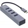 Hub multiplo USB-C 3.2 InLine (4x USB-A 5Gb/s), OTG, case in alluminio
