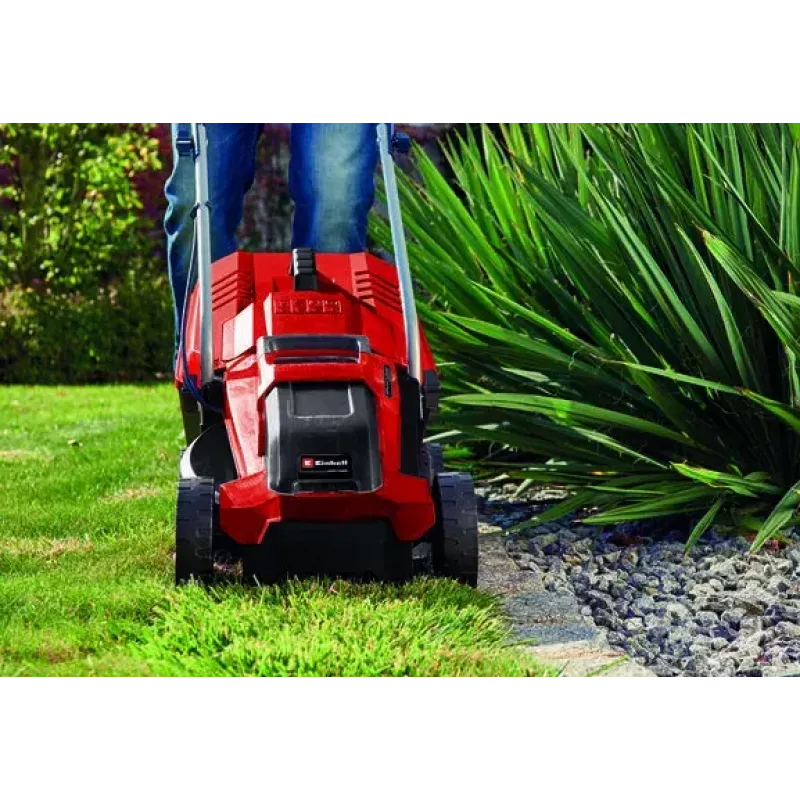 Tosaerba con trazione Einhell GE-CM 18/32 Li-Solo batteria ricaricabile nero rosso