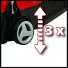 Tosaerba con trazione Einhell GE-CM 18/32 Li-Solo batteria ricaricabile nero rosso
