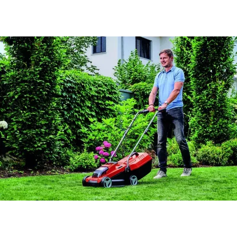 Tosaerba con trazione Einhell GE-CM 18/32 Li-Solo batteria ricaricabile nero rosso
