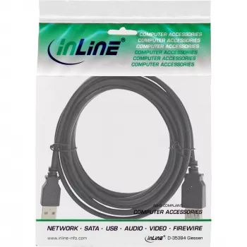 Cavo prolunga USB 2.0 Type-A maschio/femmina InLine 34618B 1,8 m nero