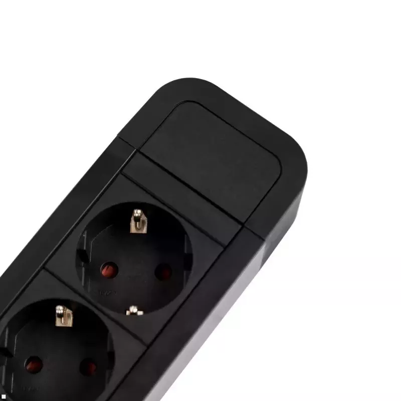 Prolunga elettrica Bachmann PRIMO 2 2 m 6 prese AC per interno nero