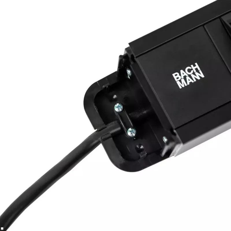 Prolunga elettrica Bachmann PRIMO 2 2 m 6 prese AC per interno nero