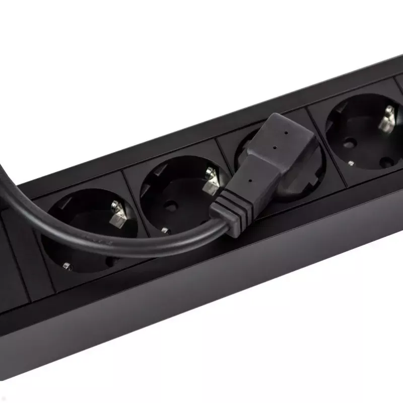 Prolunga elettrica Bachmann PRIMO 2 2 m 6 prese AC per interno nero