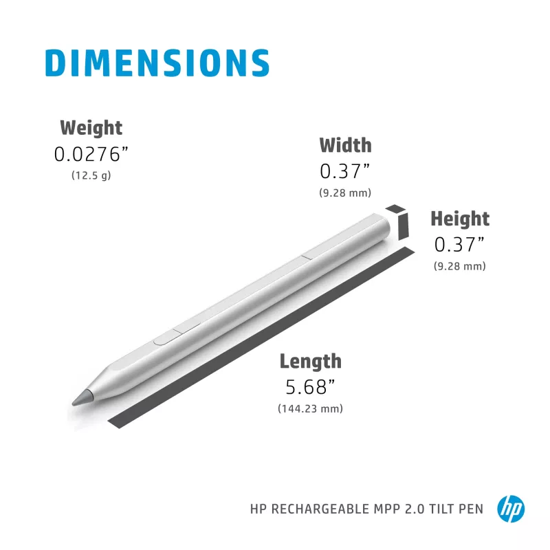HP MPP 2.0 Tilt Pen ricaricabile (nero), laptop, HP, nero, 1 mese, Cina, Home
