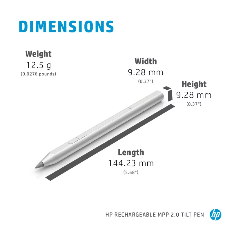 HP MPP 2.0 Tilt Pen ricaricabile (nero), laptop, HP, nero, 1 mese, Cina, Home