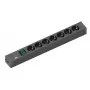 Prolunga elettrica Bachmann 420.0014 2m 7 prese AC per interni nero