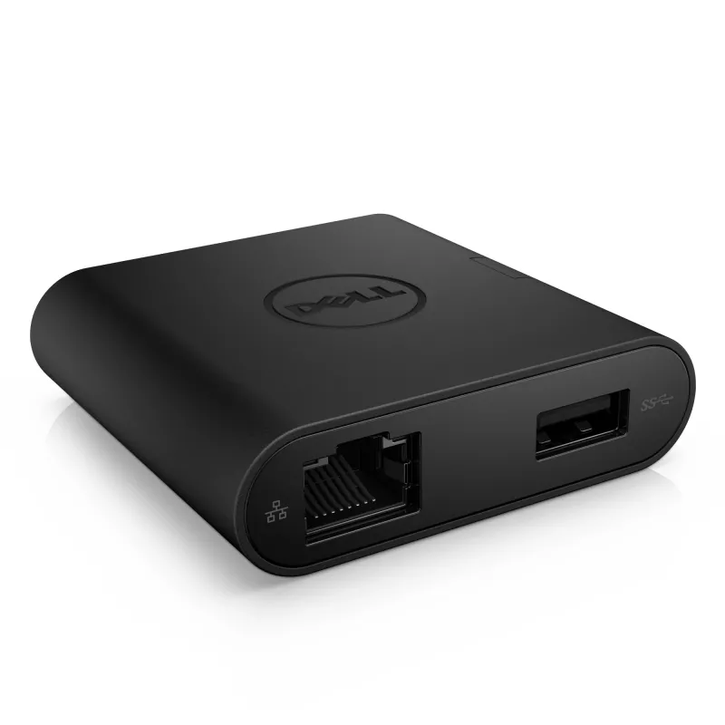 Hub USB-C DELL USB-C - HDMI / VGA / Ethernet / USB 3.0 nero