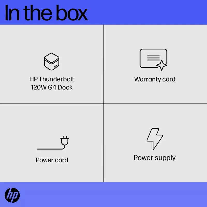 HP Thunderbolt Dock 120W G4 docking station con filo nero Thunderbolt 4