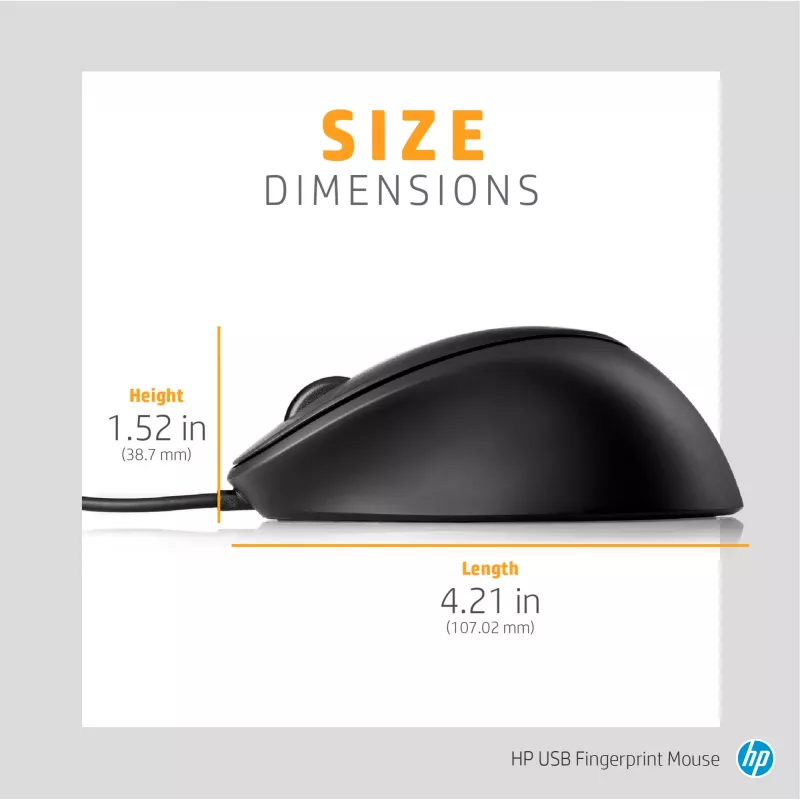 Mouse con lettore di impronte USB HP USB Type-A