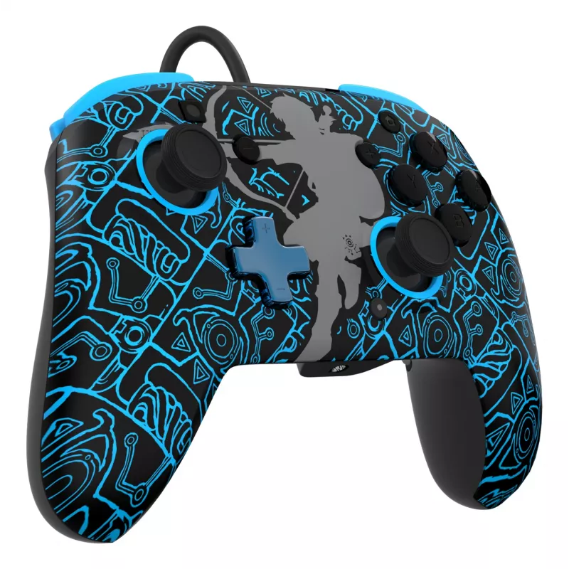 PDP Nintendo Switch Sheikah Shoot REMATCH GLOW Controller, gamepad, Nintendo Switch, Nintendo Switch Lite, Nintendo Switch OLED, D-pad, tasto Home, analogico / digitale, con filo, USB
