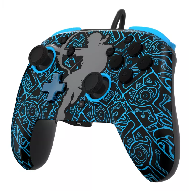 PDP Nintendo Switch Sheikah Shoot REMATCH GLOW Controller, gamepad, Nintendo Switch, Nintendo Switch Lite, Nintendo Switch OLED, D-pad, tasto Home, analogico / digitale, con filo, USB