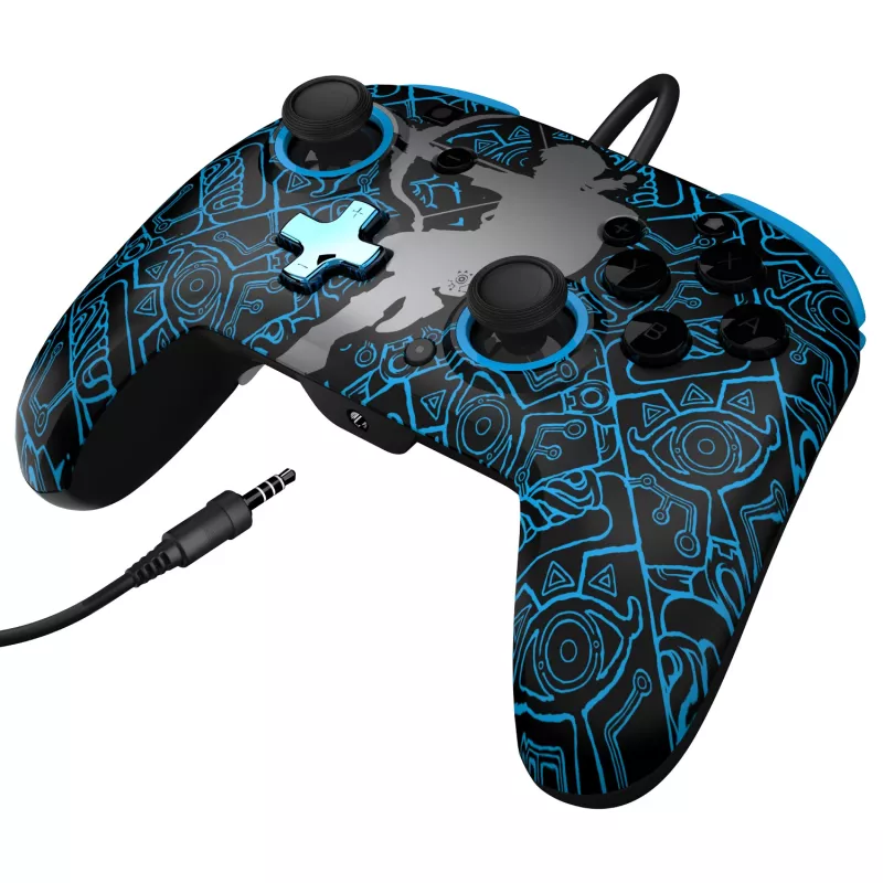 PDP Nintendo Switch Sheikah Shoot REMATCH GLOW Controller, gamepad, Nintendo Switch, Nintendo Switch Lite, Nintendo Switch OLED, D-pad, tasto Home, analogico / digitale, con filo, USB