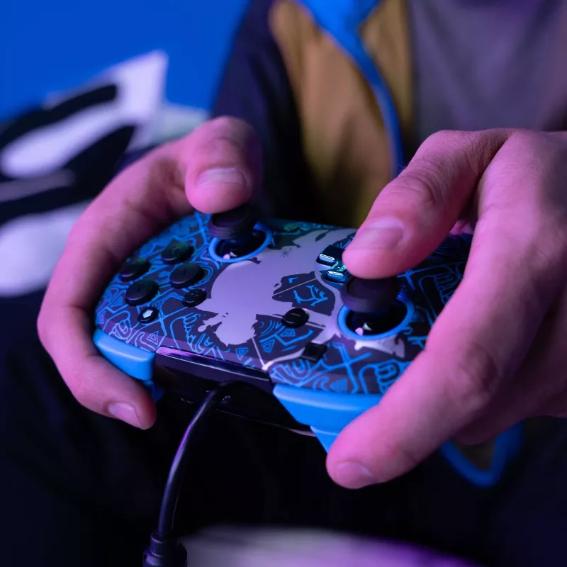 PDP Nintendo Switch Sheikah Shoot REMATCH GLOW Controller, gamepad, Nintendo Switch, Nintendo Switch Lite, Nintendo Switch OLED, D-pad, tasto Home, analogico / digitale, con filo, USB