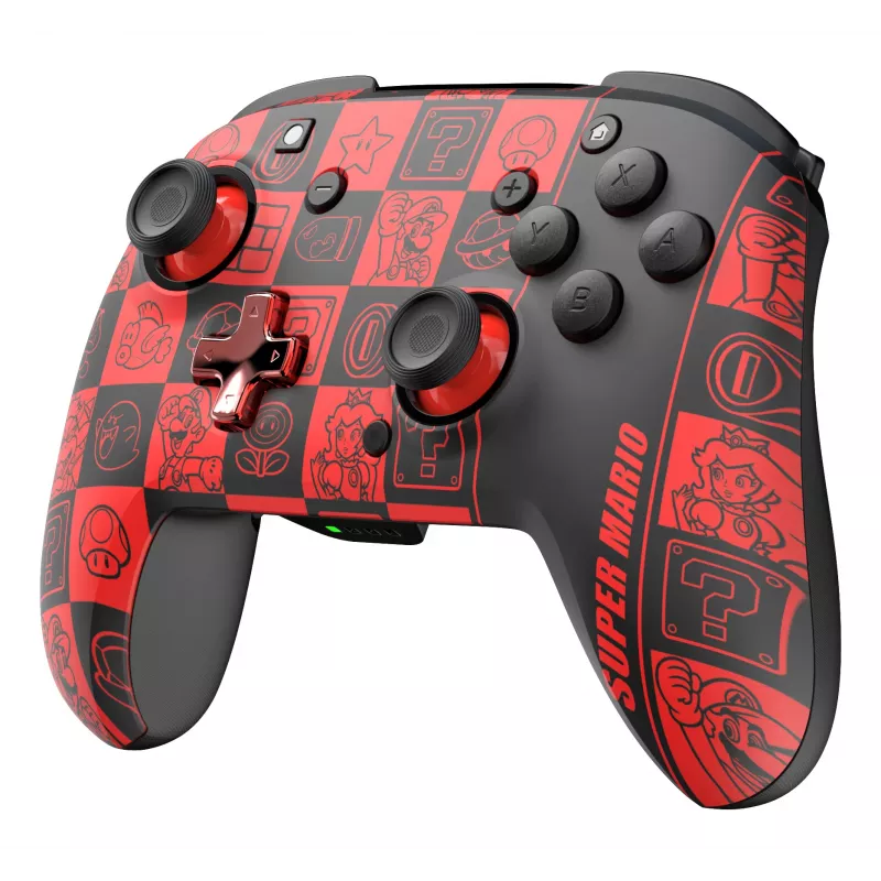 PDP REMATCH GLOW nero, verde, rosso gamepad analogico / digitale Nintendo Switch, Nintendo Switch OLED
