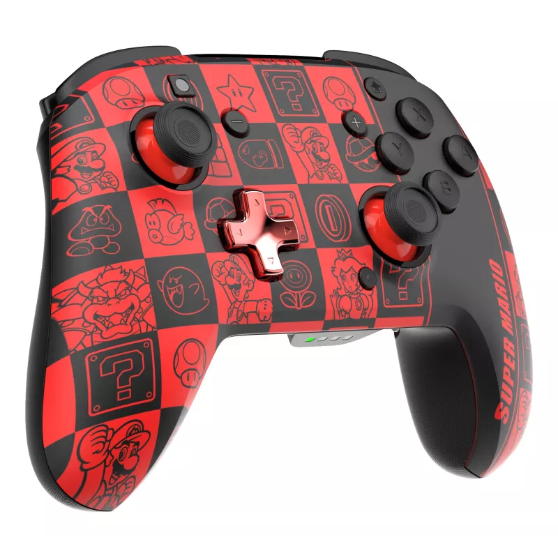 PDP REMATCH GLOW nero, verde, rosso gamepad analogico / digitale Nintendo Switch, Nintendo Switch OLED