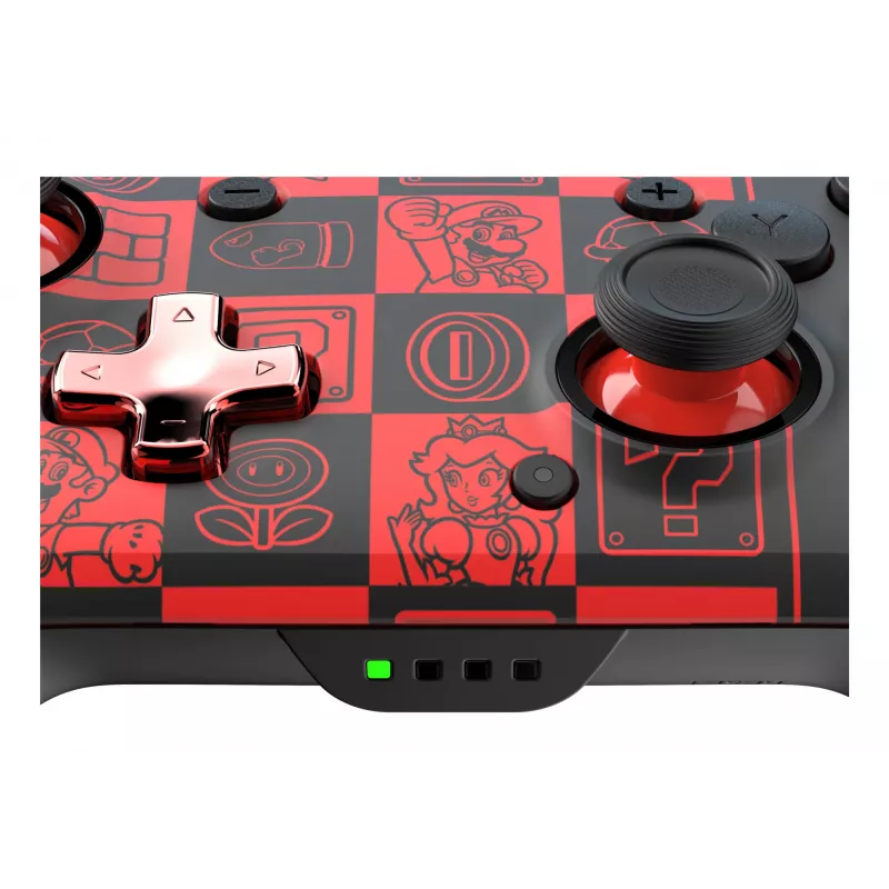 PDP REMATCH GLOW nero, verde, rosso gamepad analogico / digitale Nintendo Switch, Nintendo Switch OLED