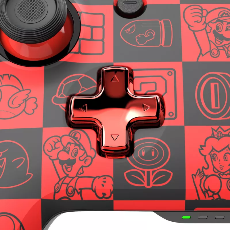 PDP REMATCH GLOW nero, verde, rosso gamepad analogico / digitale Nintendo Switch, Nintendo Switch OLED