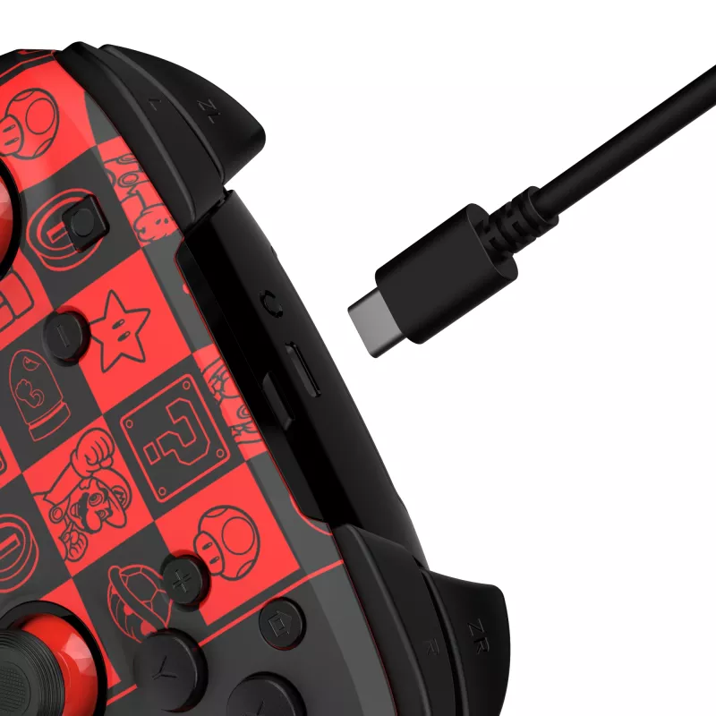 PDP REMATCH GLOW nero, verde, rosso gamepad analogico / digitale Nintendo Switch, Nintendo Switch OLED