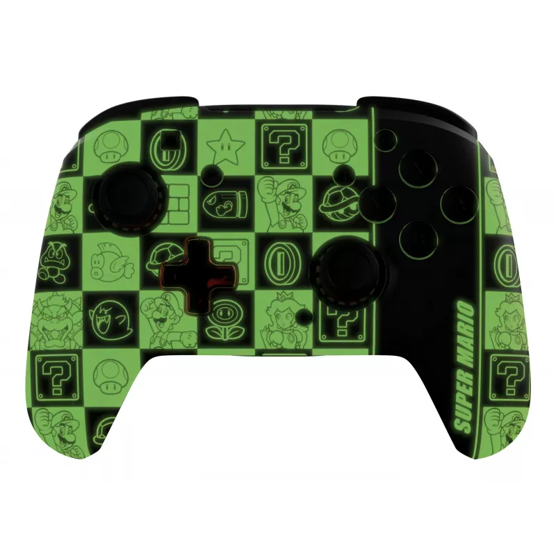 PDP REMATCH GLOW nero, verde, rosso gamepad analogico / digitale Nintendo Switch, Nintendo Switch OLED