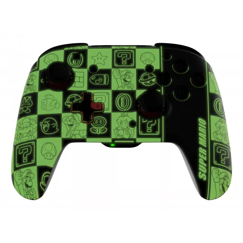 PDP REMATCH GLOW nero, verde, rosso gamepad analogico / digitale Nintendo Switch, Nintendo Switch OLED