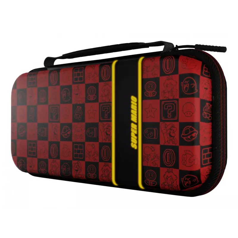 PDP Travel Case Plus GLOW: Super Icon, per Nintendo Switch, Nintendo Switch Lite, Nintendo Switch – modello OLED