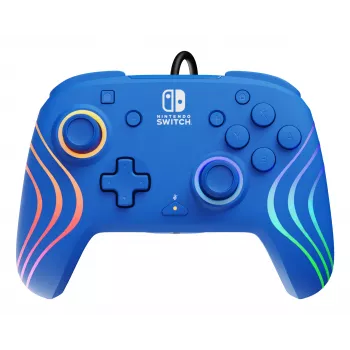 PDP Afterglow Wave blu gamepad USB analogico/digitale Nintendo Switch, Nintendo Switch OLED