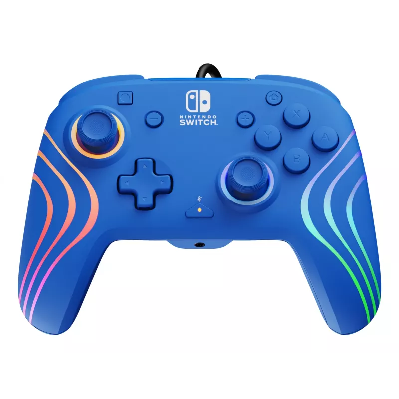 PDP Afterglow Wave blu gamepad USB analogico/digitale Nintendo Switch, Nintendo Switch OLED