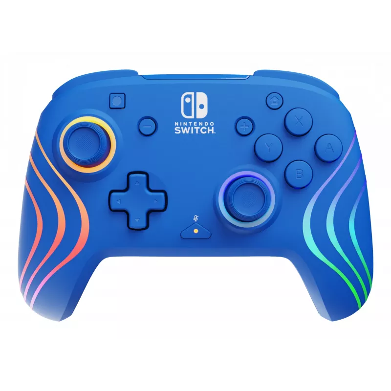 PDP Afterglow Wave blu gamepad USB analogico/digitale Nintendo Switch, Nintendo Switch OLED