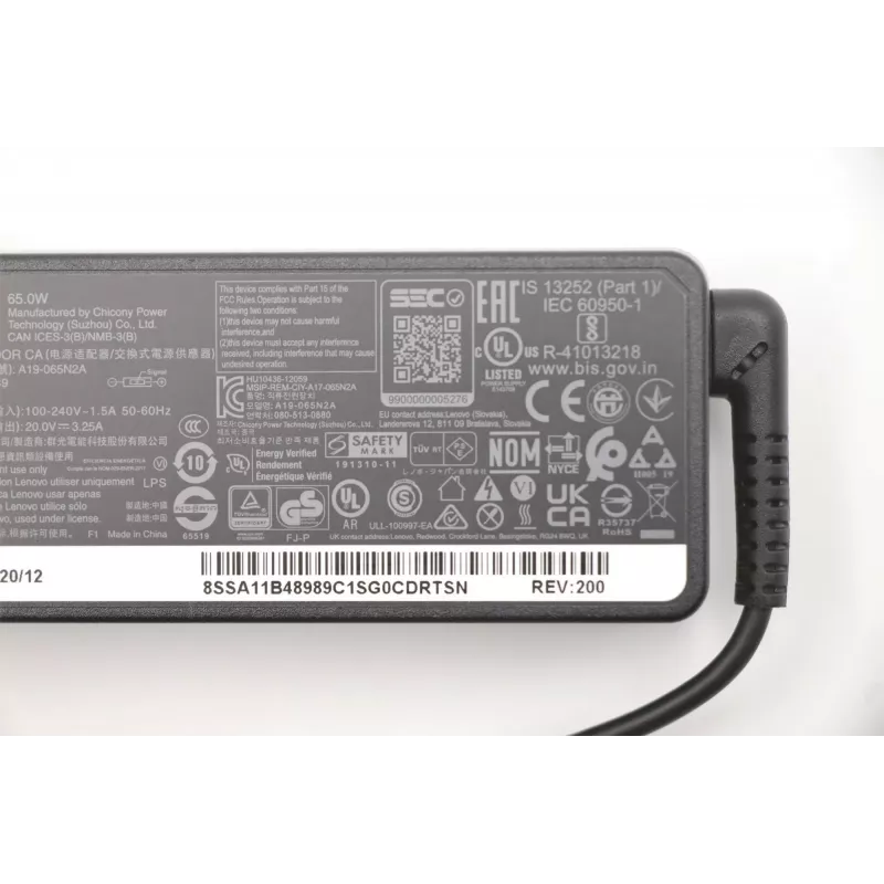 Lenovo 5A10V03250 alimentatore/adattatore per interni 65 W nero
