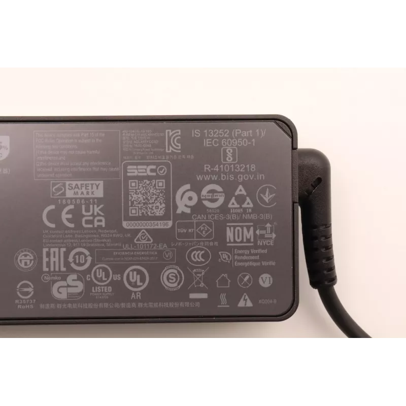 Alimentatore 65W USB Type-C Lenovo 5A10W86254 — alimentatore USB-C 65W per laptop e dispositivi compatibili