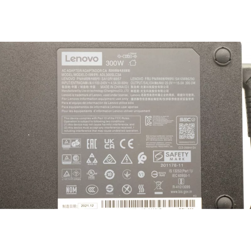 Lenovo 5A10W86290 alimentatore/adattatore per interni 300 W nero