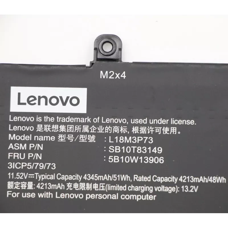Batteria ricaricabile interna Lenovo 5B10W13906 50Wh per laptop Lenovo compatibili