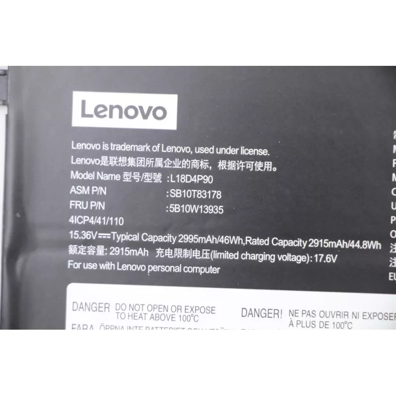 Batteria ricaricabile interna agli ioni di litio per laptop Lenovo 46 Wh modello 5B10W13935