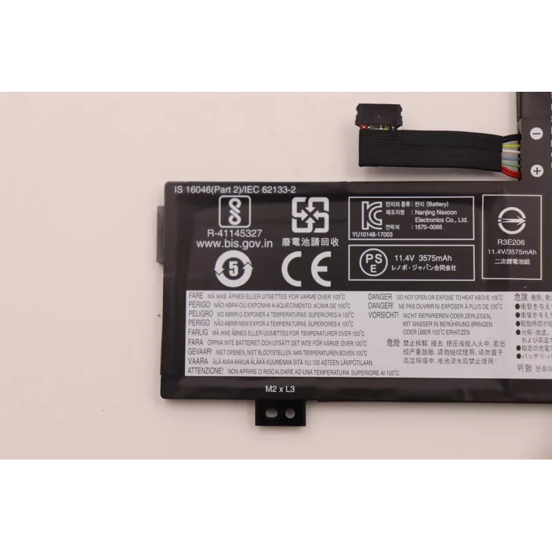 Batteria ricaricabile interna per laptop Lenovo 3 celle 42Wh ioni di litio modello 5B10W13946