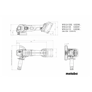 Smerigliatrice angolare Metabo W 18 L 9-125