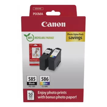 Cartuccia d'inchiostro Canon PG-585/CL-586 PVP 2 pezzi originale nero, ciano, magenta, giallo