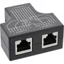 Adattatore a T InLine Cat.5e STP da connettore femmina RJ45 a 2x connettore femmina RJ45 nero