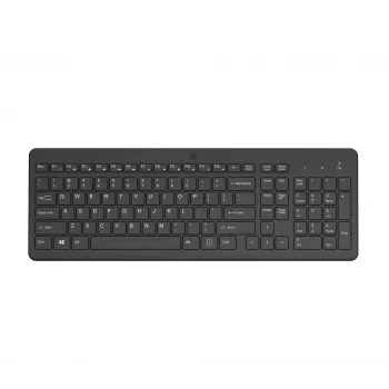 Tastiera a membrana full-size wireless HP 220 – nero, RF 2,4 GHz, ricevitore USB-A, QWERTY, tastierino numerico, batteria AAA
