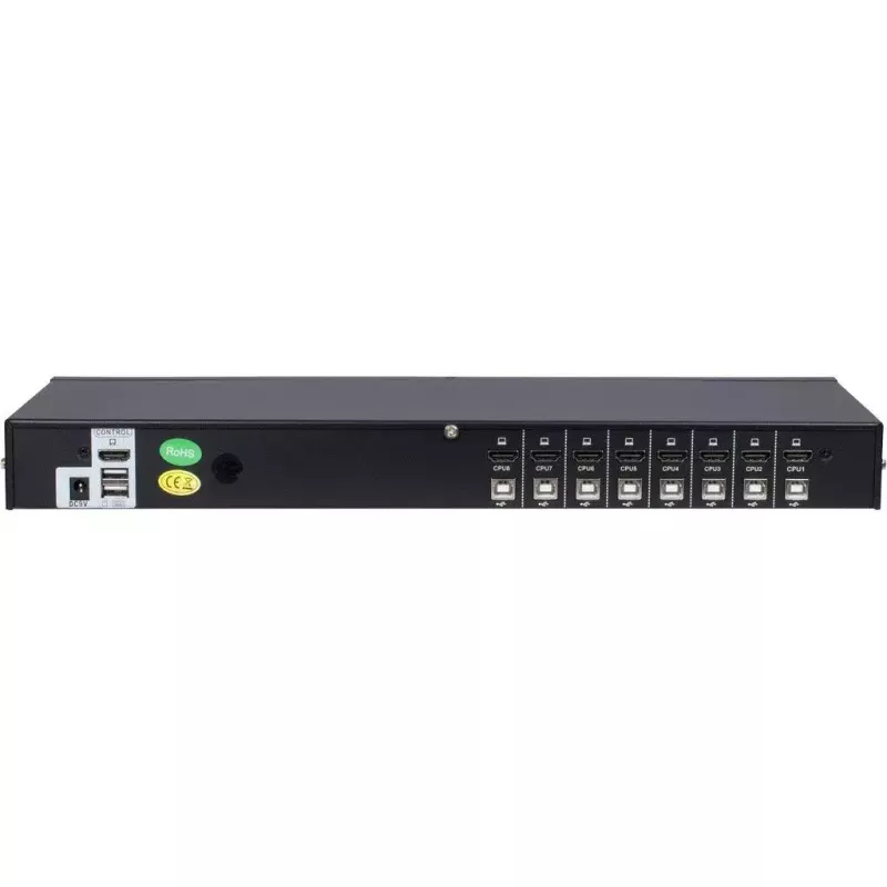 Switch KVM Inter-Tech AS-9108HA da rack nero