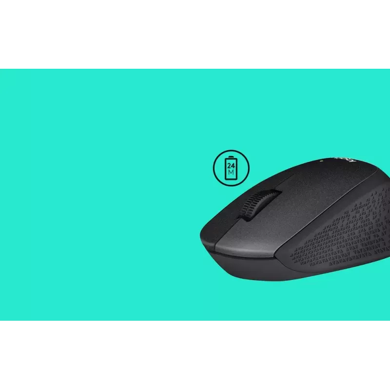 Logitech M330 SILENT PLUS — mouse wireless, per destrimani, 1000 DPI, 3 tasti, rotella di scorrimento, nero, a batteria