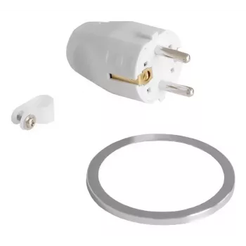 Presa da tavolo a incasso Bachmann PIX con cavo di alimentazione 2 m, bianco, Ø 6,8 cm, altezza 50 mm