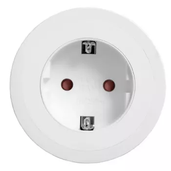 Presa da tavolo a incasso Bachmann PIX con cavo di alimentazione 2 m, bianco, Ø 6,8 cm, altezza 50 mm